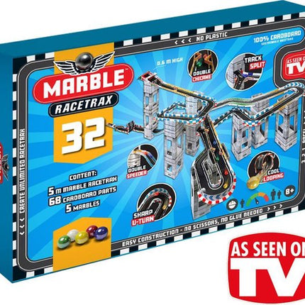 Marble Racetrax Circuit Set Knikkerbaan - Racebaan - 32 Sheets 5 Meter