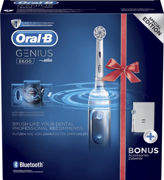 Oral-B Genius 8600 Elektrische Tandenborstel Zilver Met Bluethoot Powered By Braun