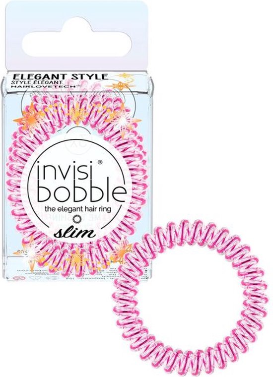 Invisibobble Slim Time To Shine La Vie En Rose 3Stuks