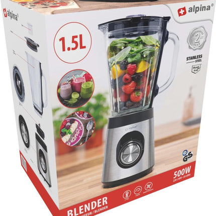 alpina Blender 1,5L - BL9703A-GS - Smoothie Maker 500W - Ant