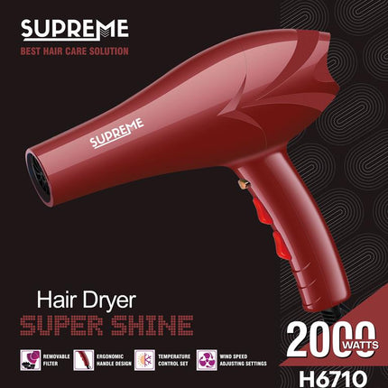 Supreme Hairdryer H6710 Rood